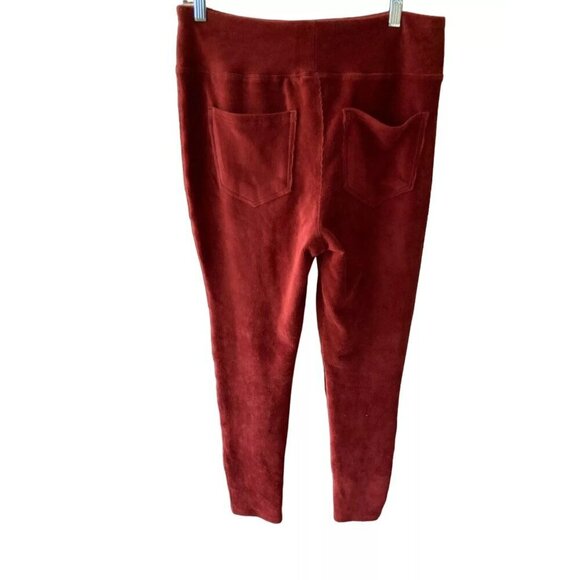 SO Juniors Elastic Waist Burgundy Corduroy Basic Straight Leg Leggings NEW XL - Picture 4 of 5